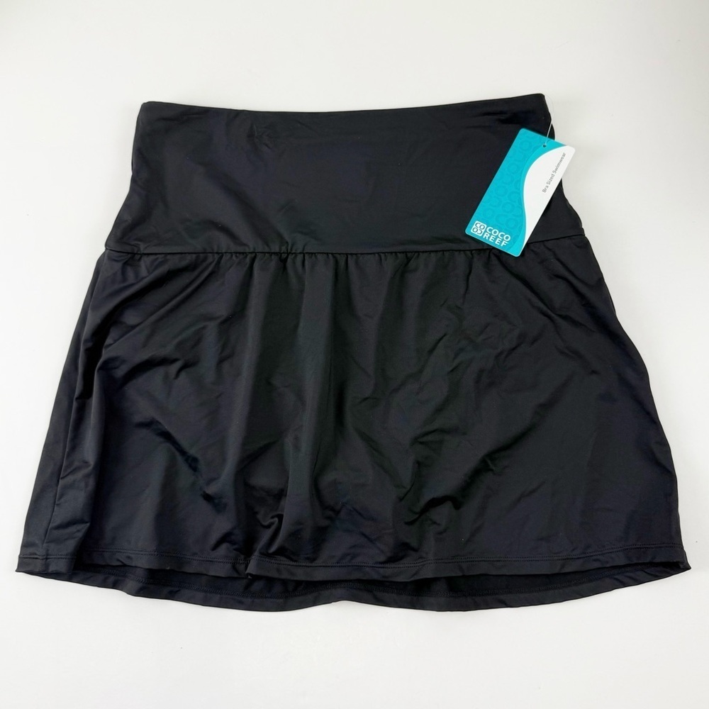 Coco Reef Swim Skirt Bottom Womens Size Large Black Bikini Swim NWT